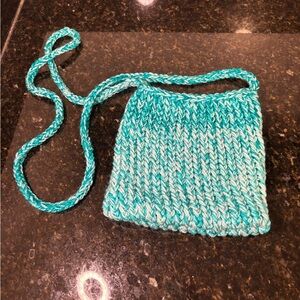 NWOT Turquoise Knit Crossbody Bag/Purse